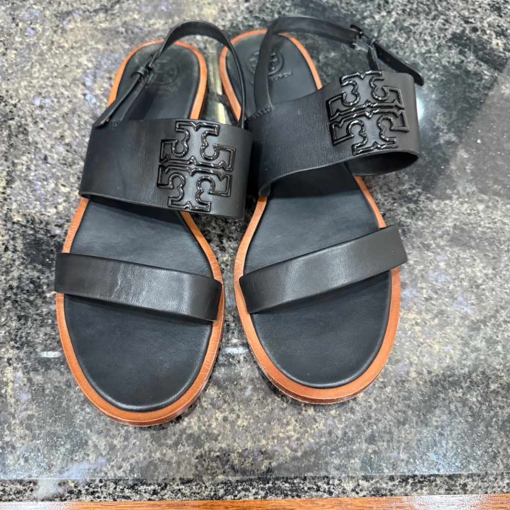 Tory Burch Powder Coated Melinda Sandal-Calf Leather View 2